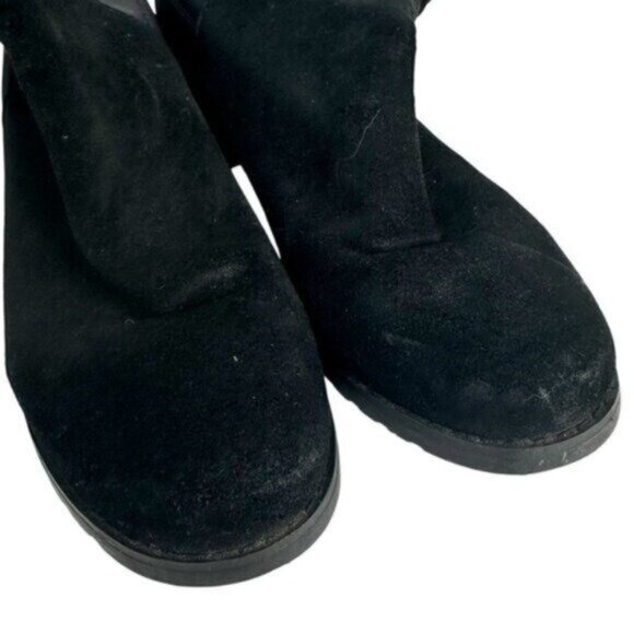 Stuart Weitzman 5050 Nappa Suede Leather Black Over The Knee Boots Size 7 - Picture 8 of 13